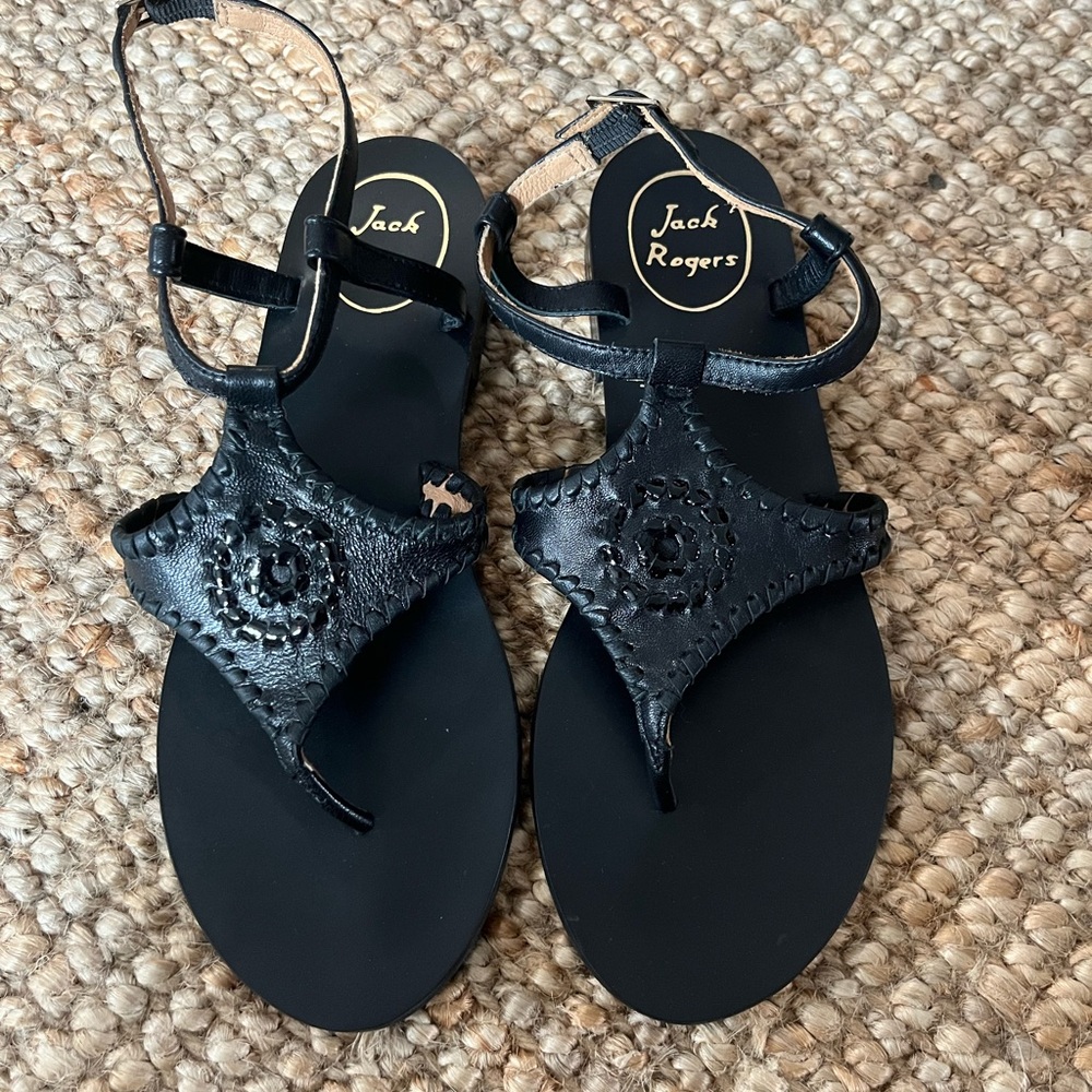 NWOB Jack Rogers Black Sandals size 6.5